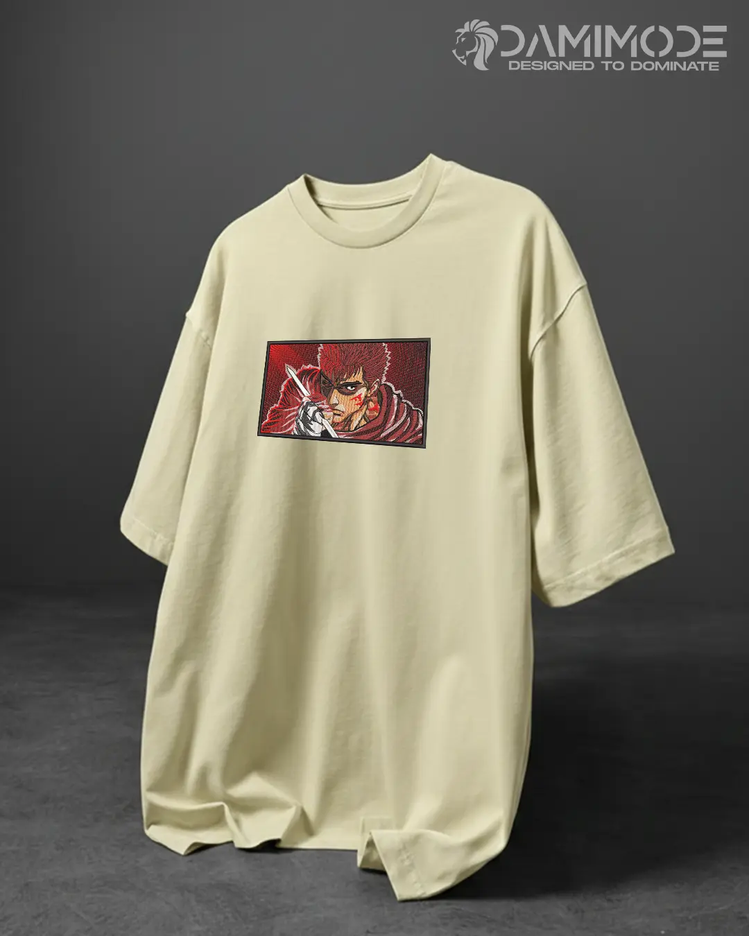 Guts Berserk Embroidered Oversized T-Shirt